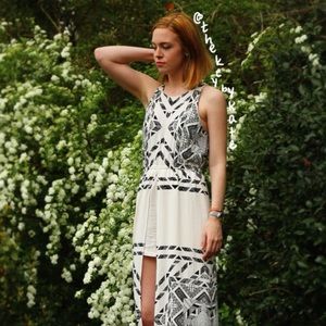 Ella Moss Geometric Ivory Maxi Romper